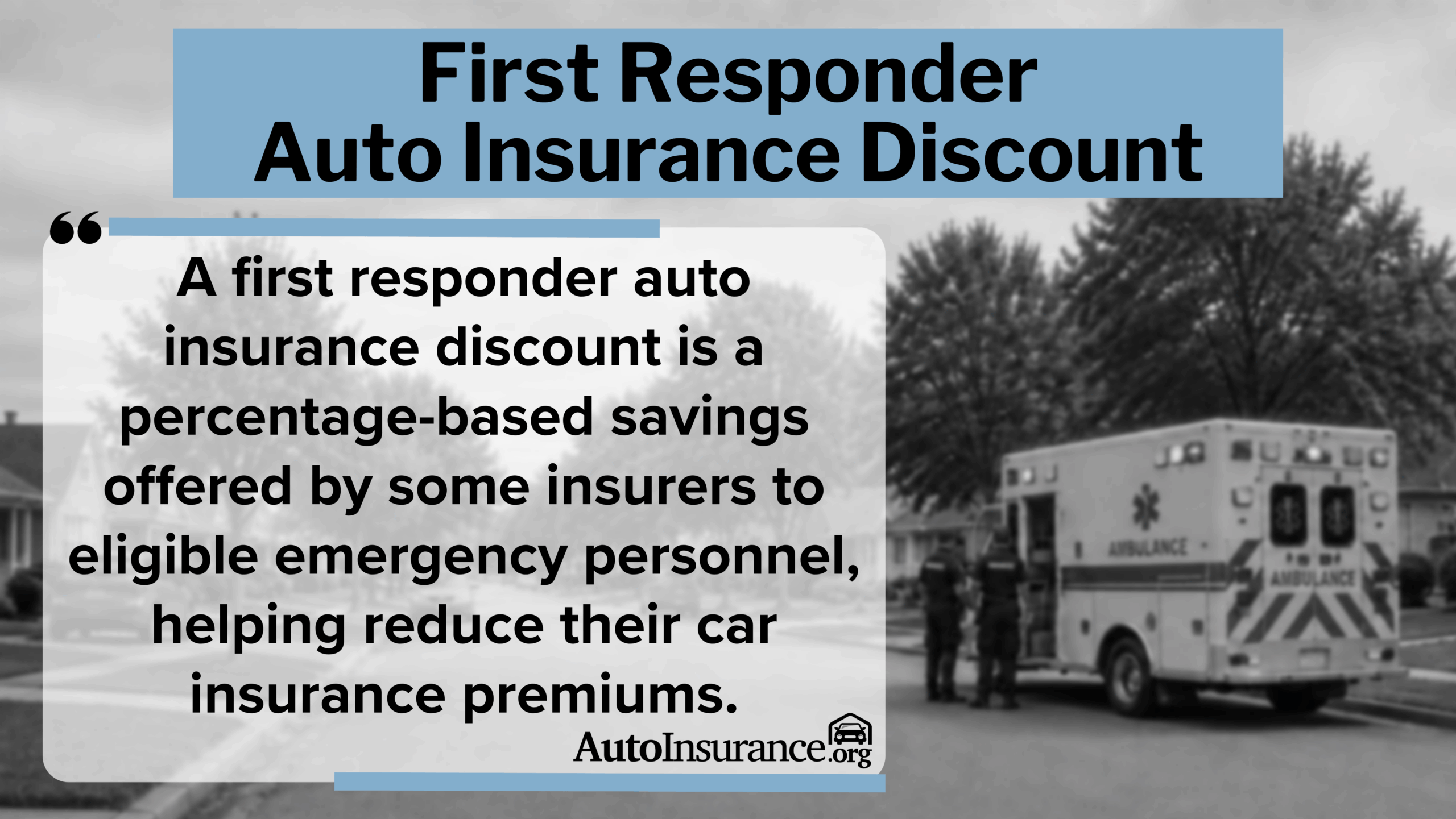First Responder Auto Insurance Discount Definition Card First Responder Auto Insurance Discount DC