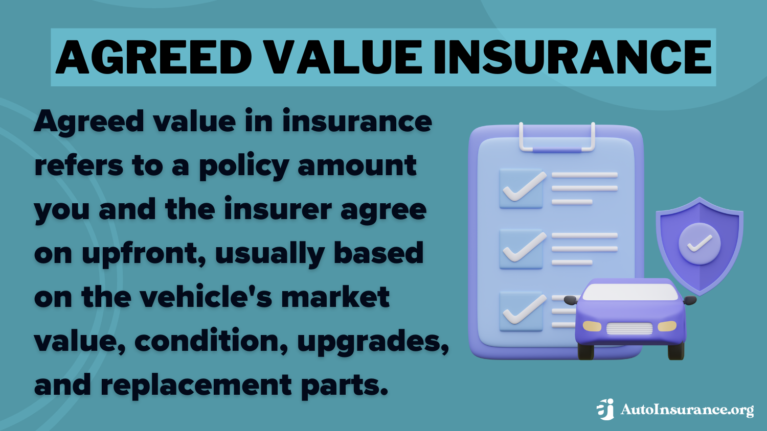 Agreed Value Insurance Definition Card: best classic car insurance without a garage
