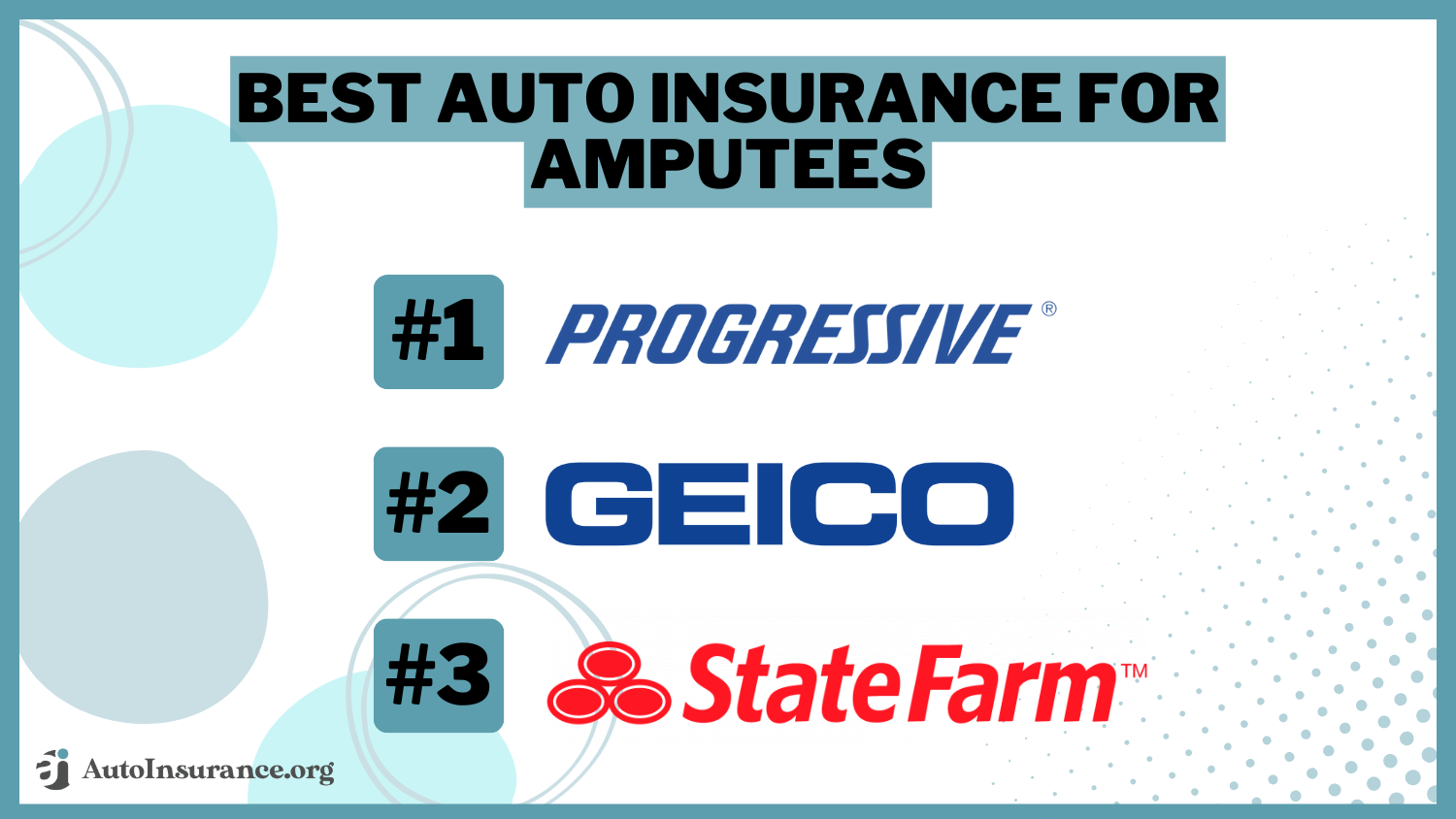 Best Auto Insurance for Amputees: Progressive, Geico, State Farm