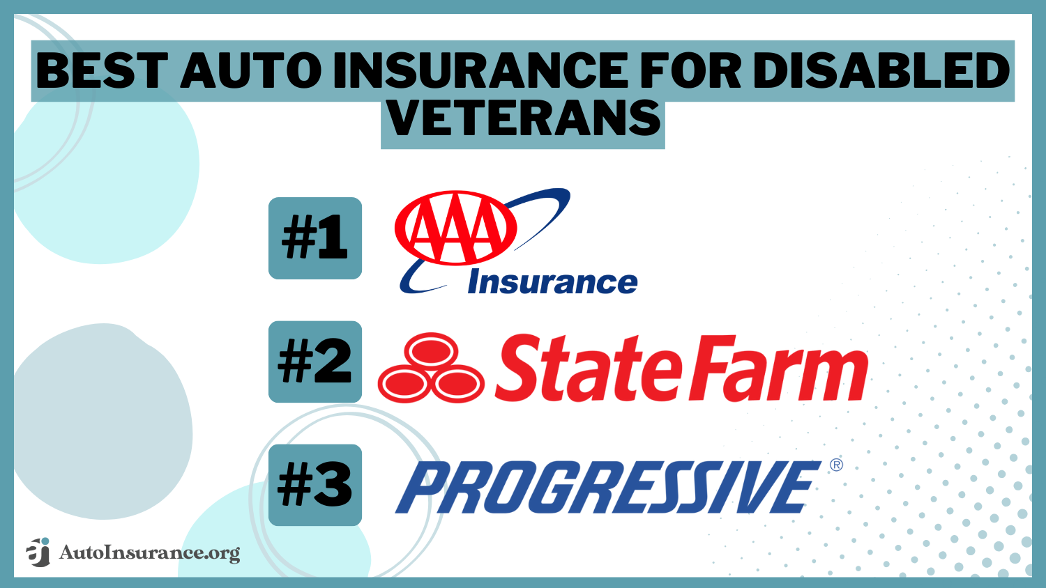 AAA, State Farm, Progressive: Best Auto Insurance for Disabled Veterans