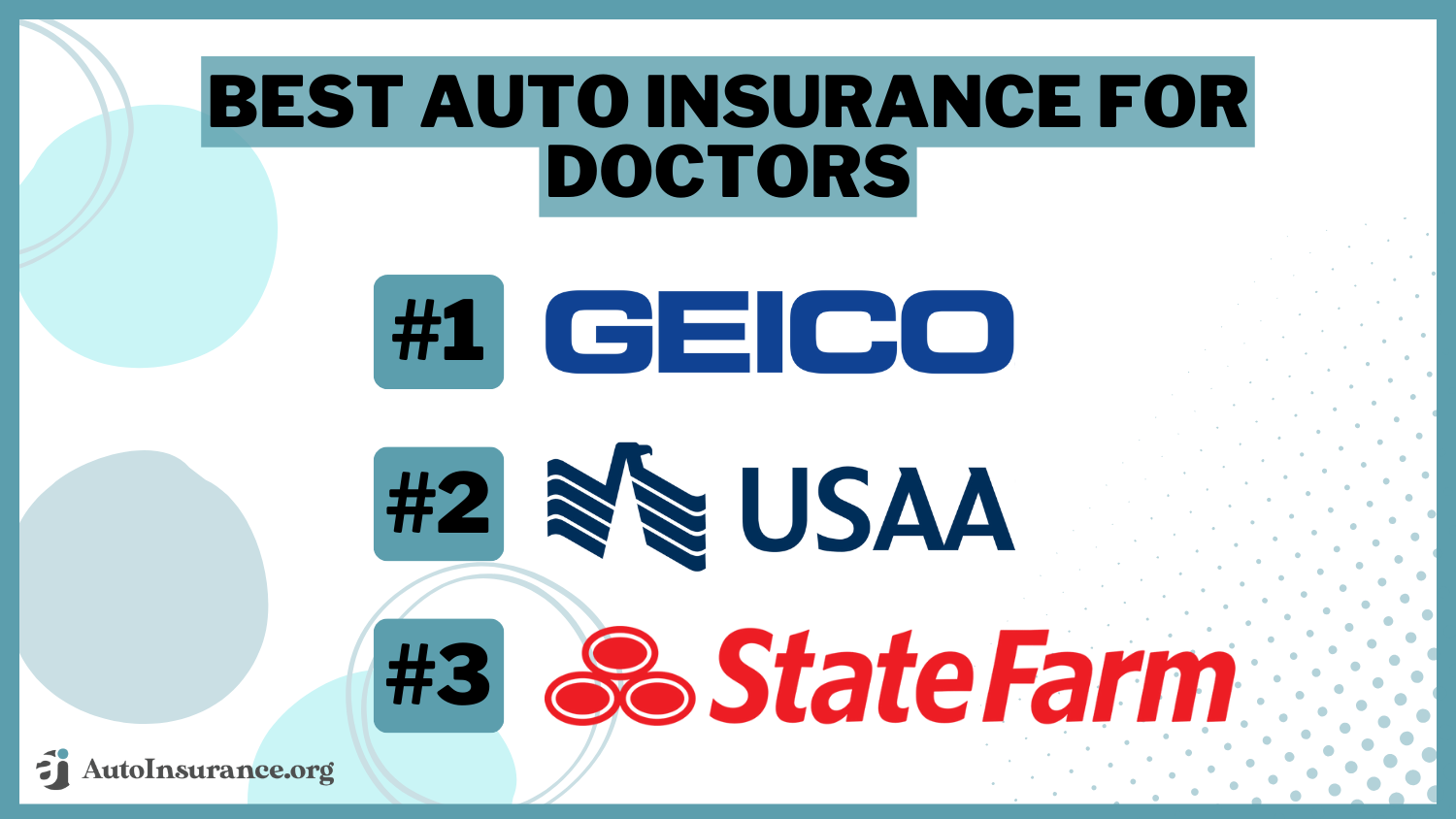 Best Auto Insurance for Doctors: Geico, USAA, and State Farm