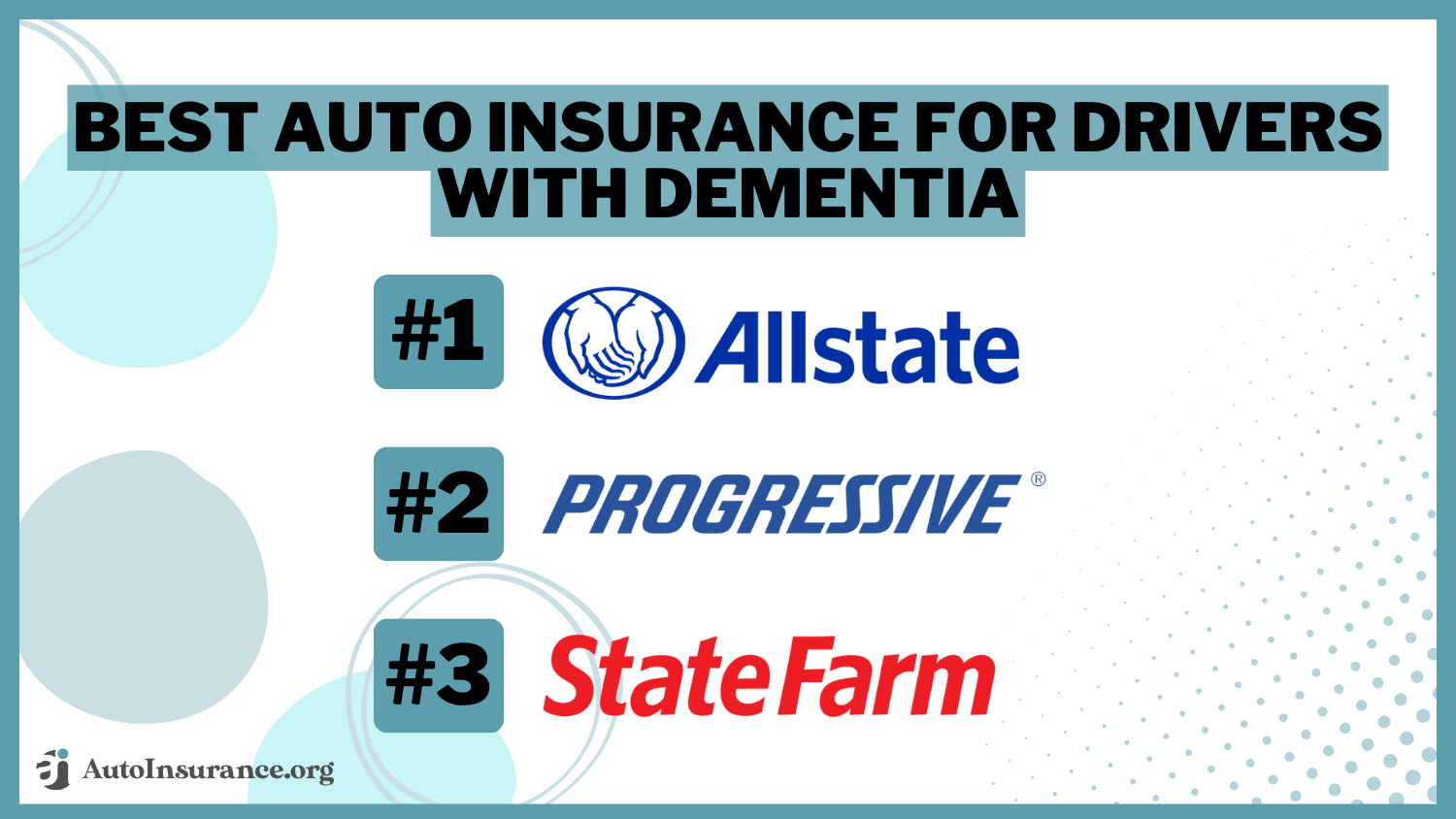 Best Auto Insurance for Drivers with Dementia: Allstate, Progressive, and State Farm