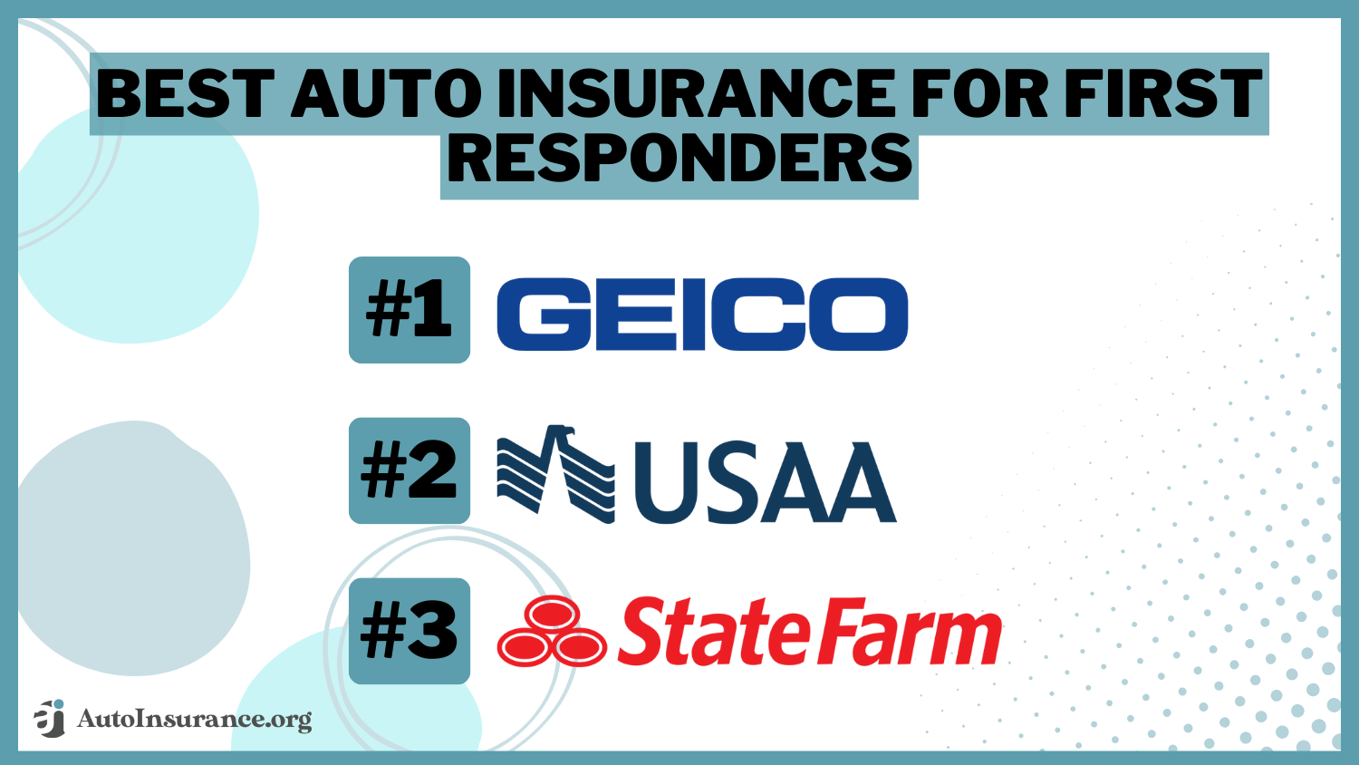 Best Auto Insurance for First Responders: Geico, USAA, State Farm