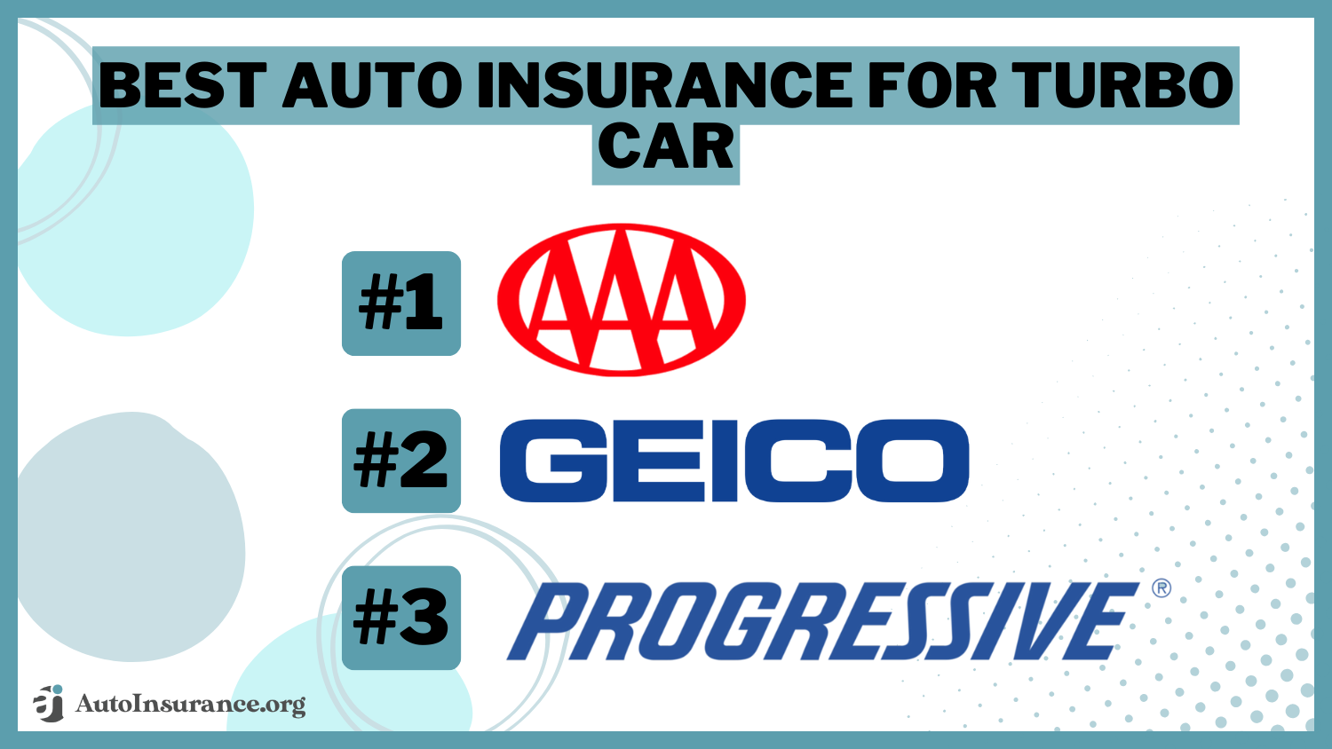 Best Auto Insurance for Turbo Cars: AAA, Geico, Progressive