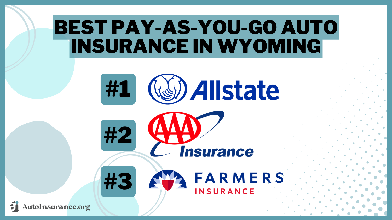 Best Pay-As-You-Go Auto Insurance in Wyoming: Allstate, AAA, Farmers