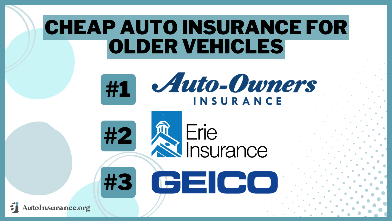 Cheap Auto Insurance for Older Vehicles - Auto-Owners, Erie, Geico