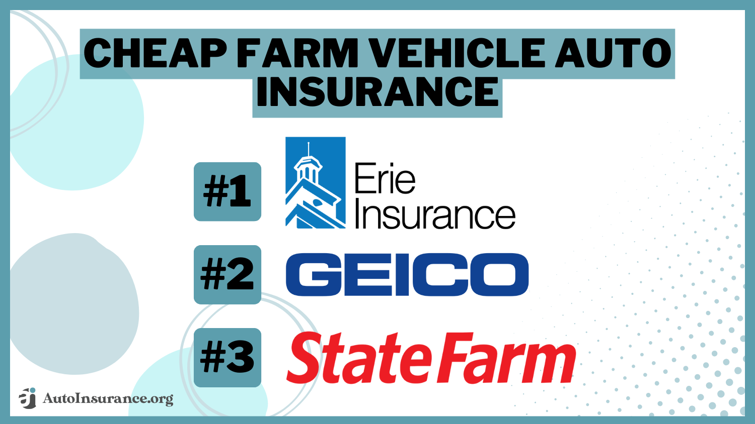 Cheap Farm Vehicle Auto Insurance: Erie, Geico, State Farm