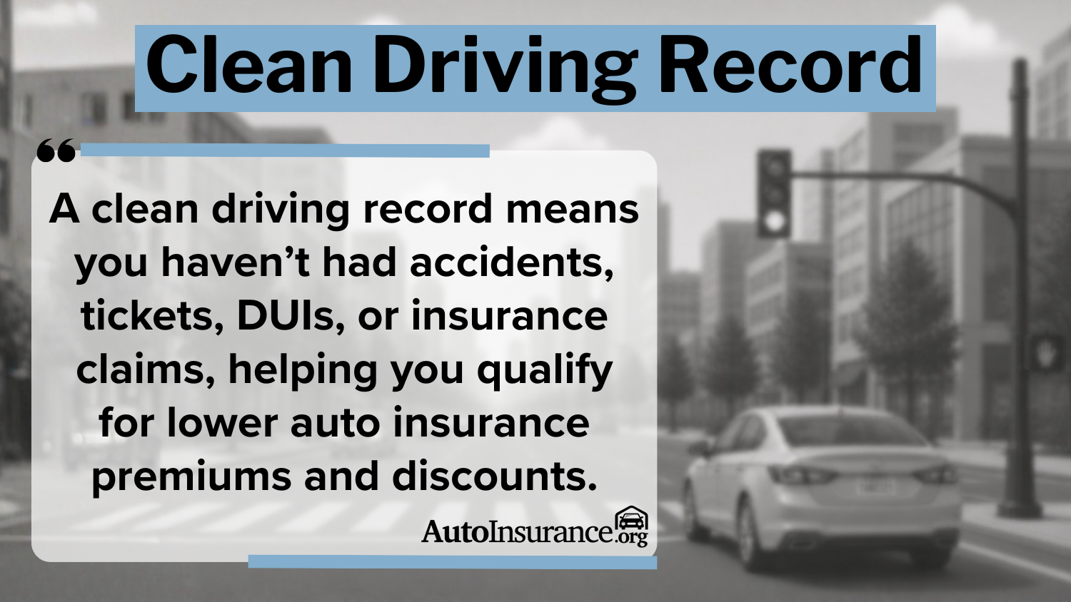 Clean Driving Record Definition Card Clean Driving Record Definition Card