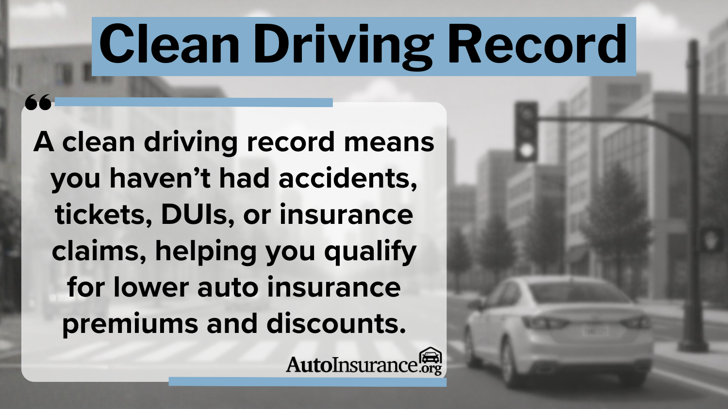 Clean Driving Record Definition Card Clean Driving Record Definition Card