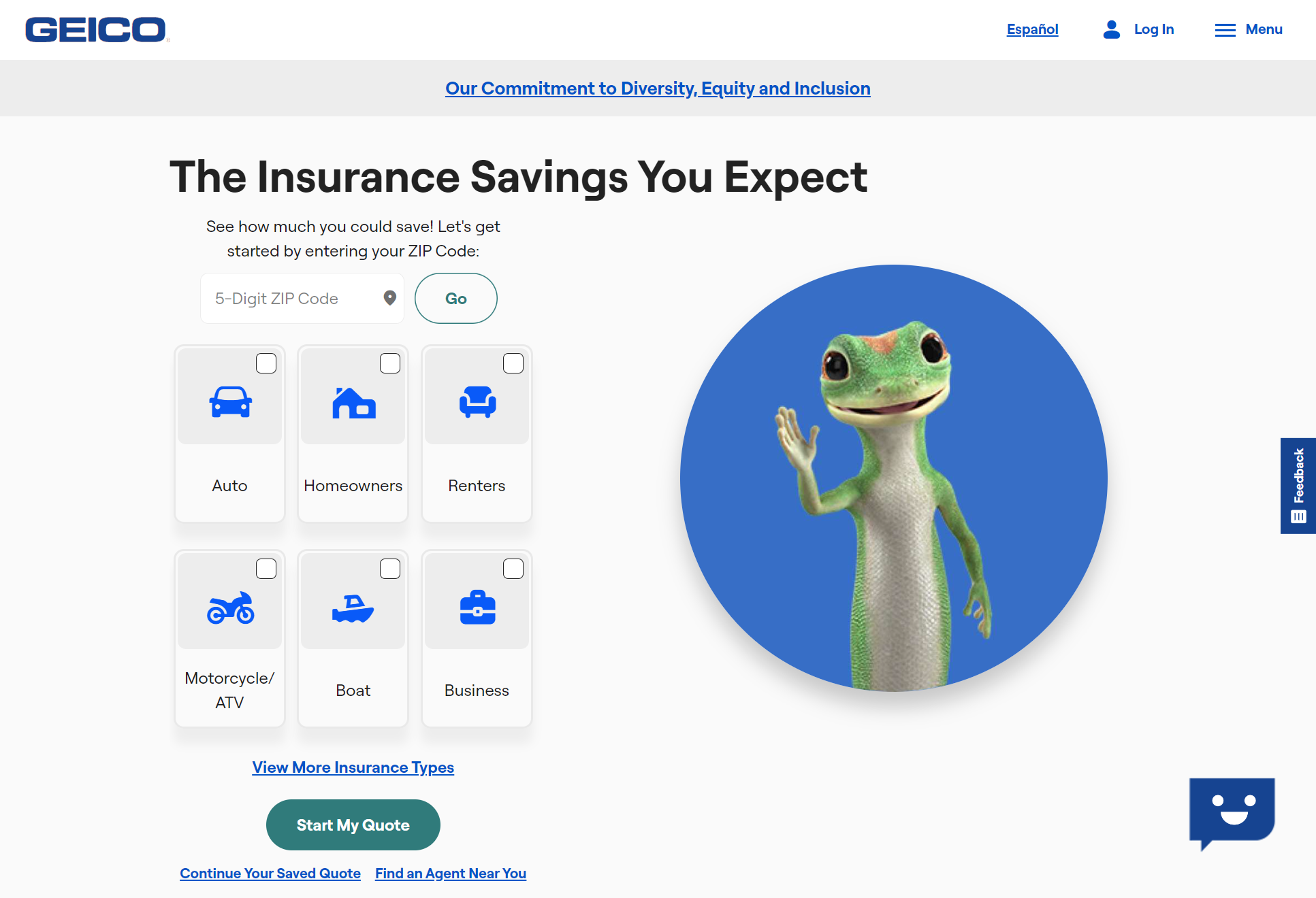 Geico Homepage: Cheap Auto Insurance for Drivers Over 70