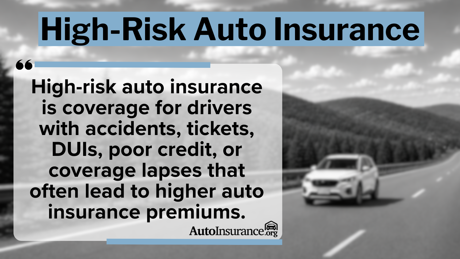 High-Risk Auto Insurance Definition Card High-Risk Auto Insurance Definition Card
