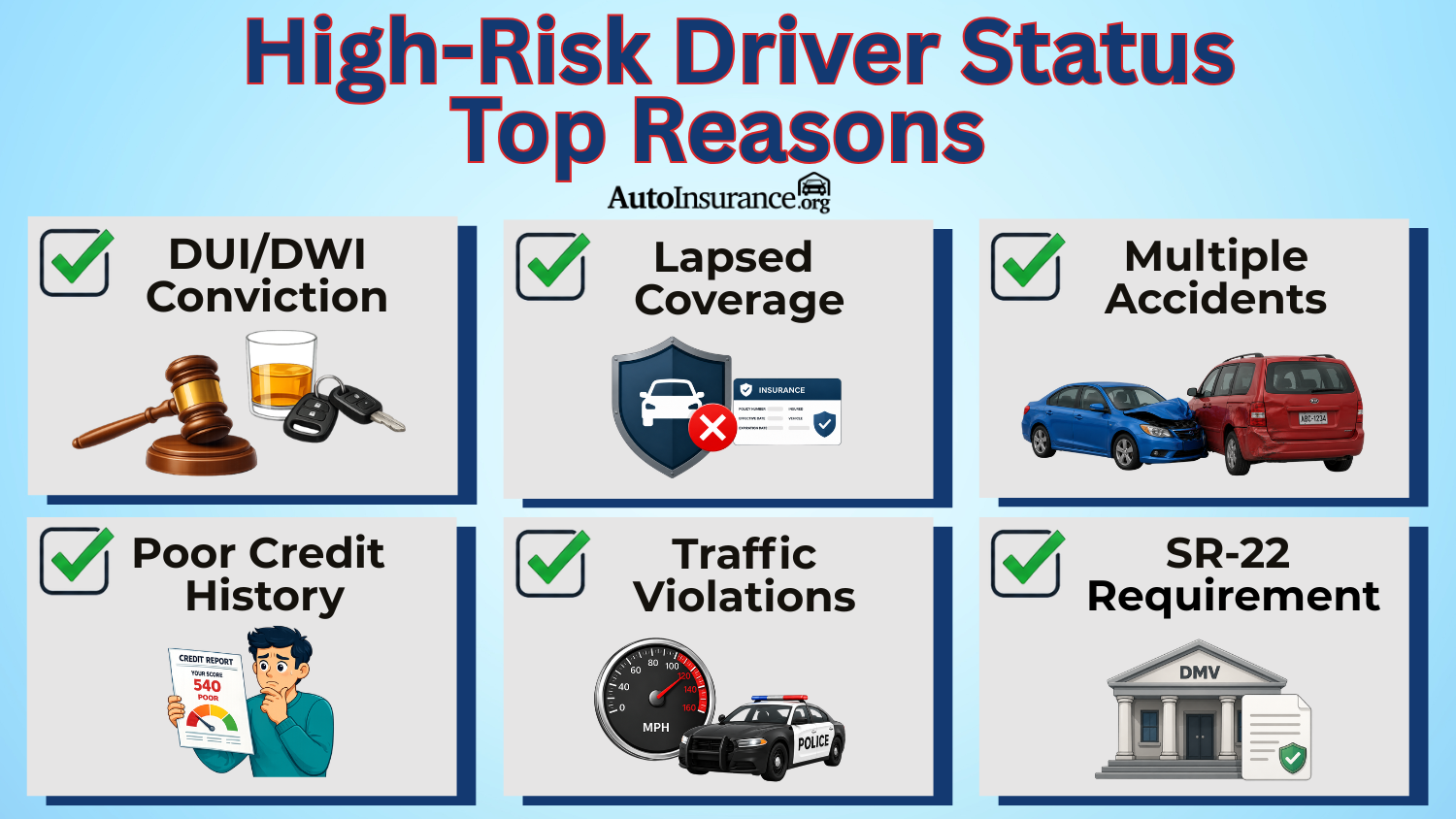 High-Risk Driver Status Top Reasons