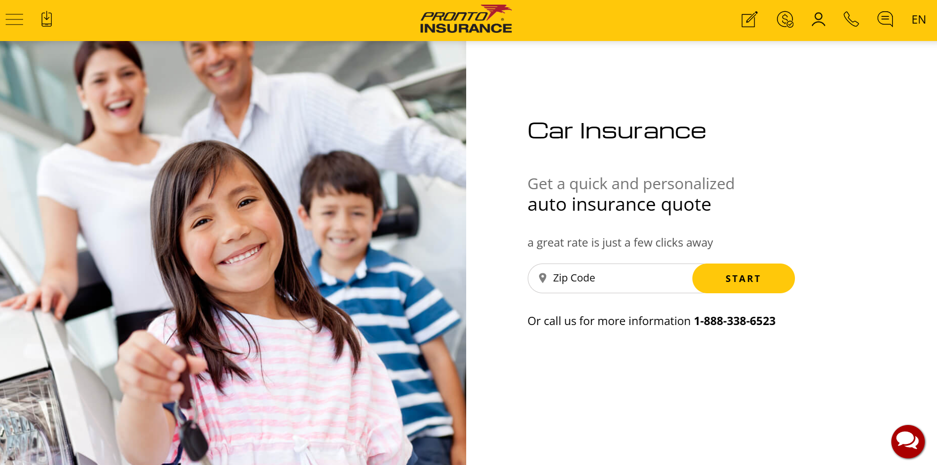 Pronto Homepage: Pronto auto insurance review 