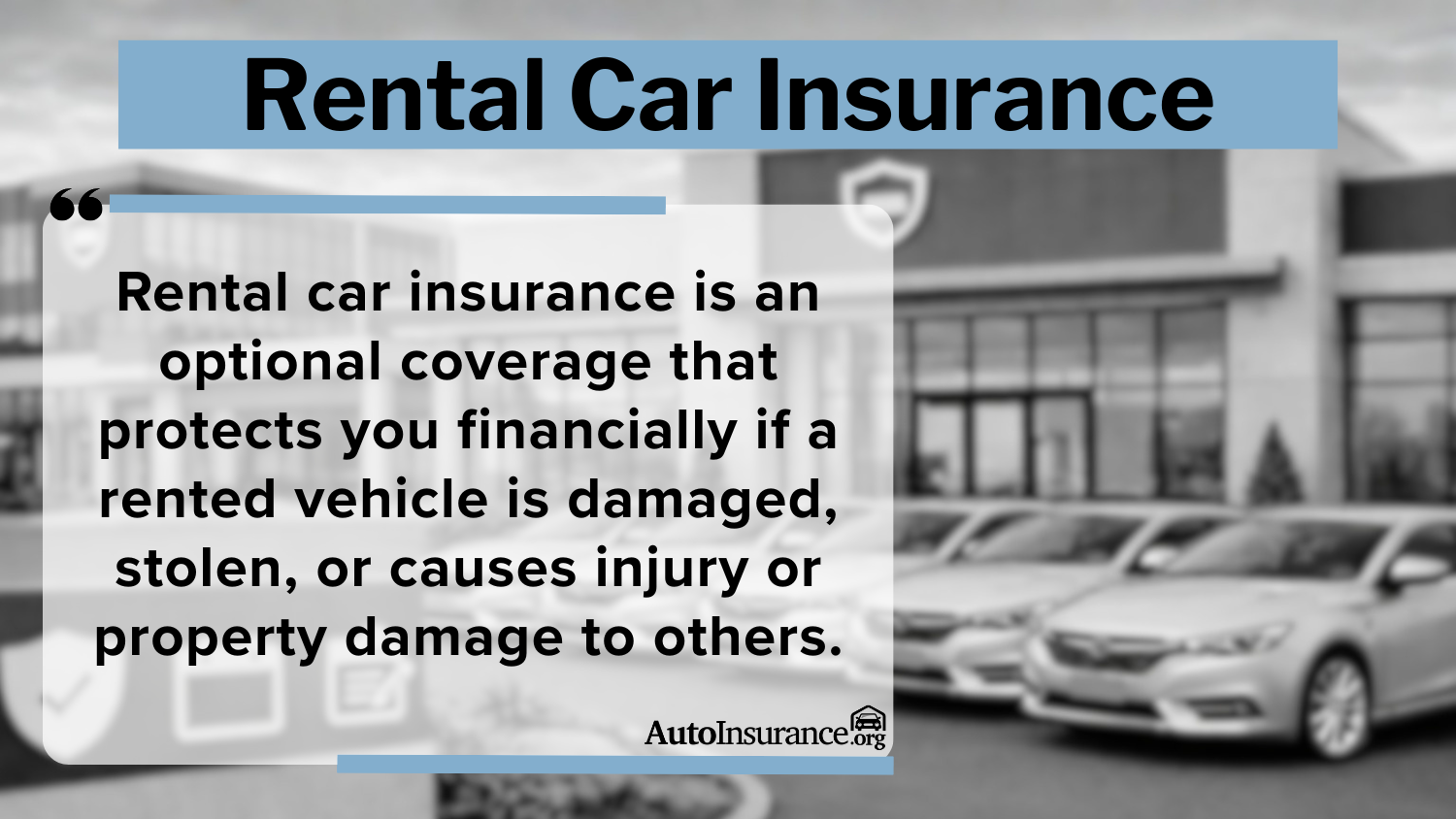 Rental Car Insurance Rental Car Insurance