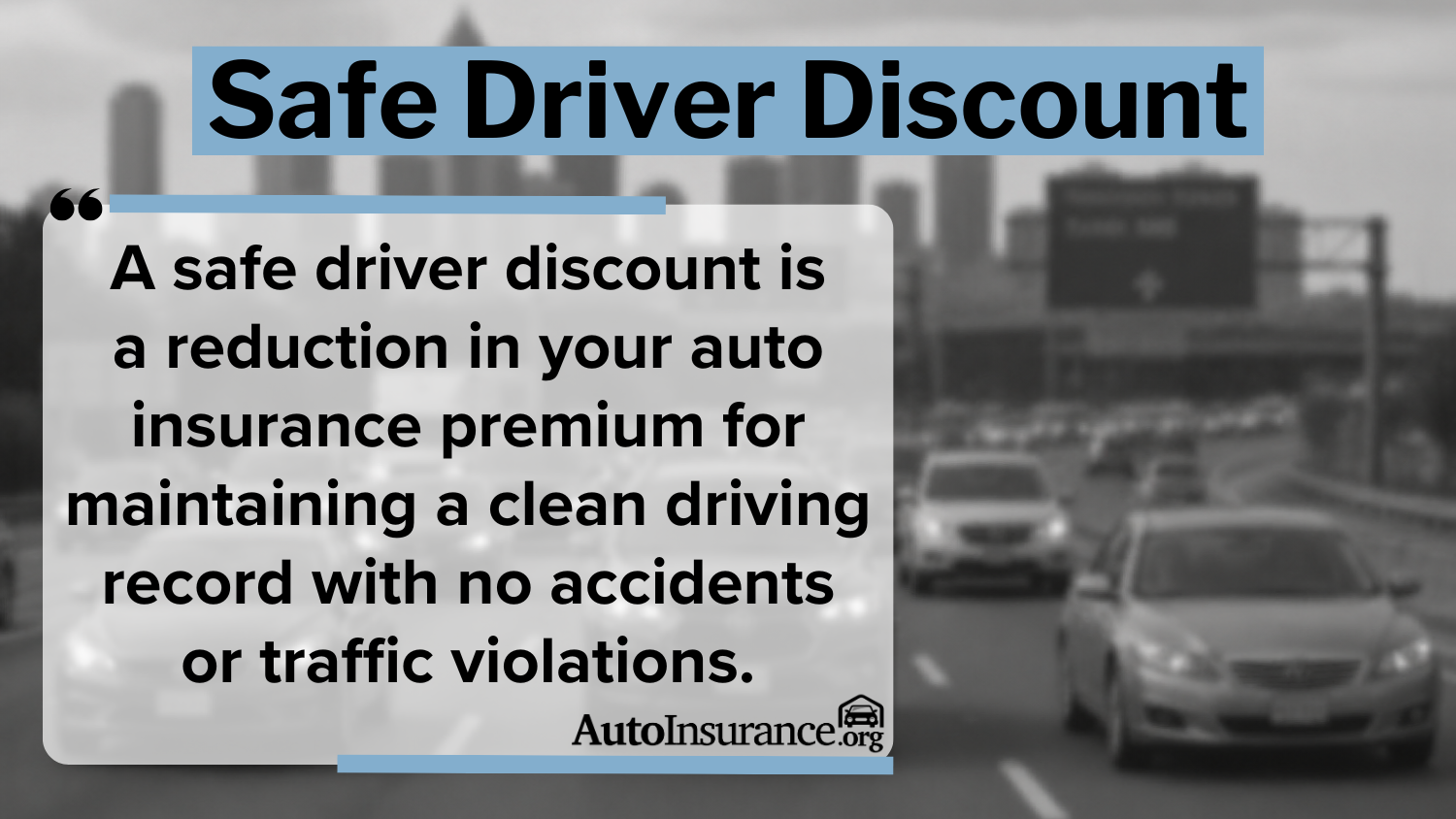 Safe Driver Discount Definition Card Safe Driver Discount Definition Card