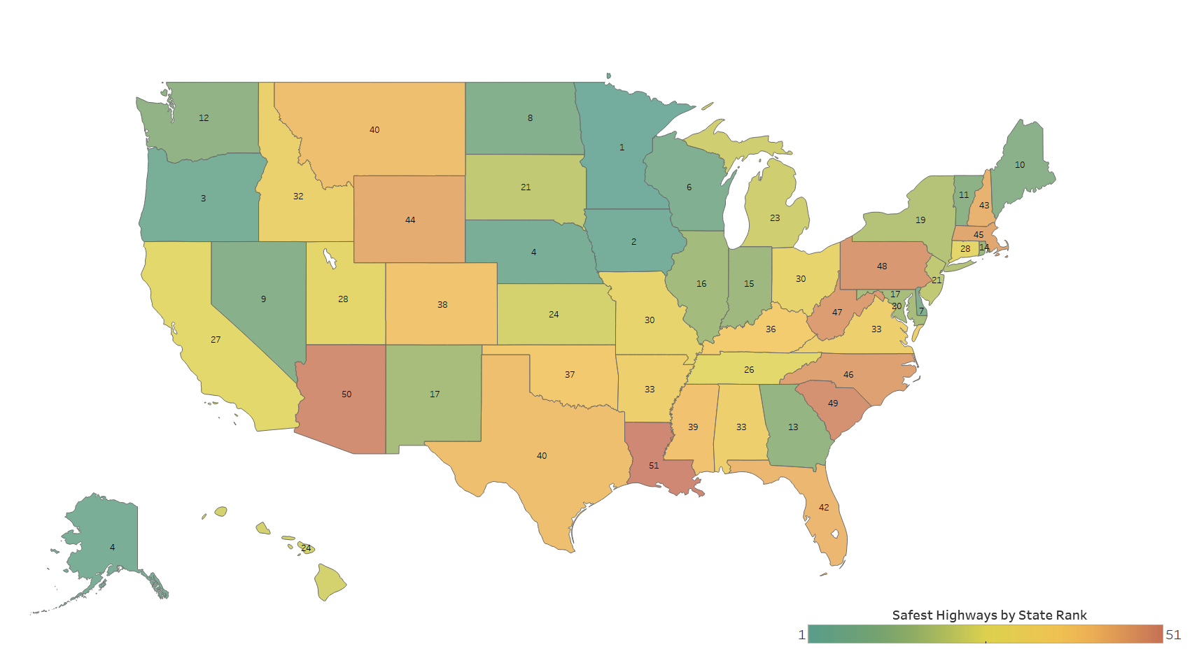 Safest Highways by State (2024)