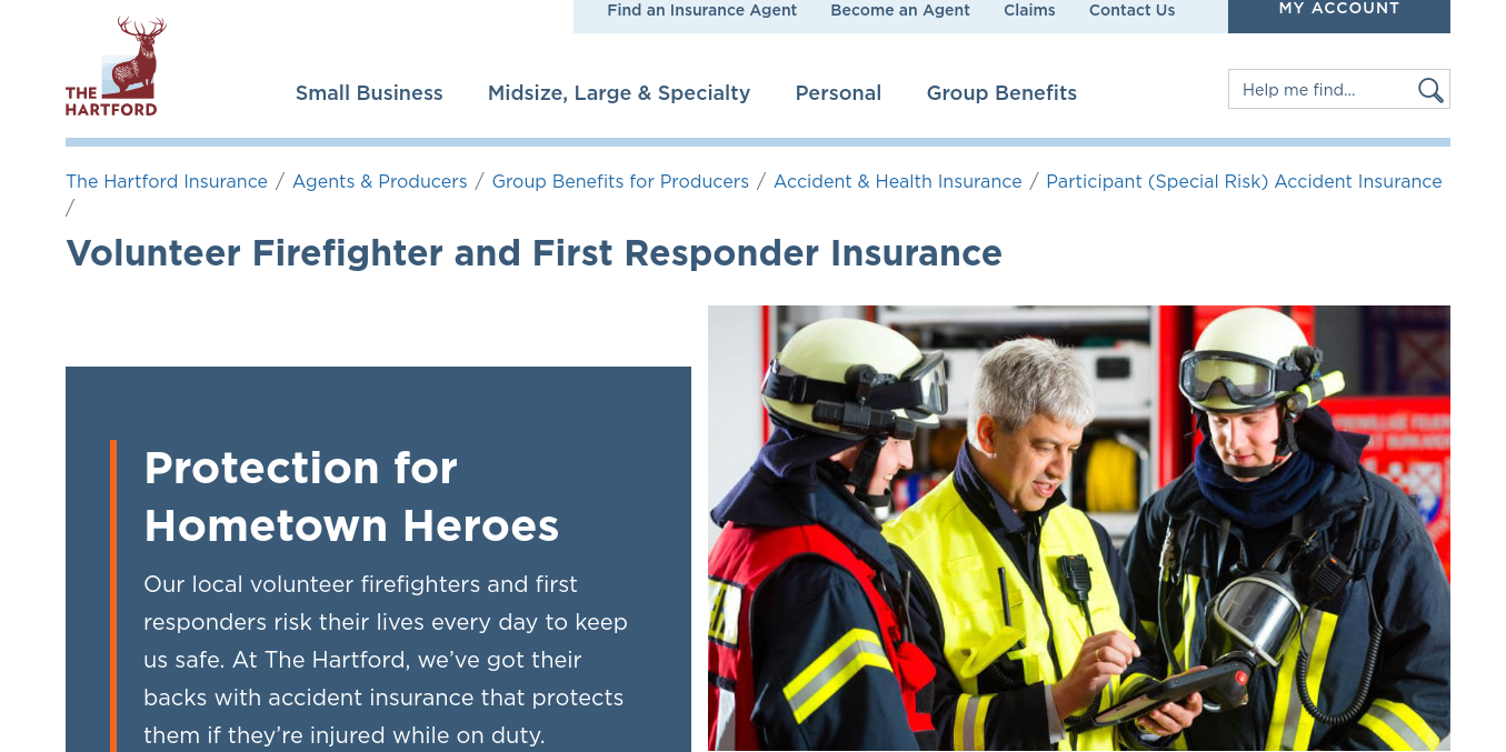 the Hartford auto insurance for firefighters
