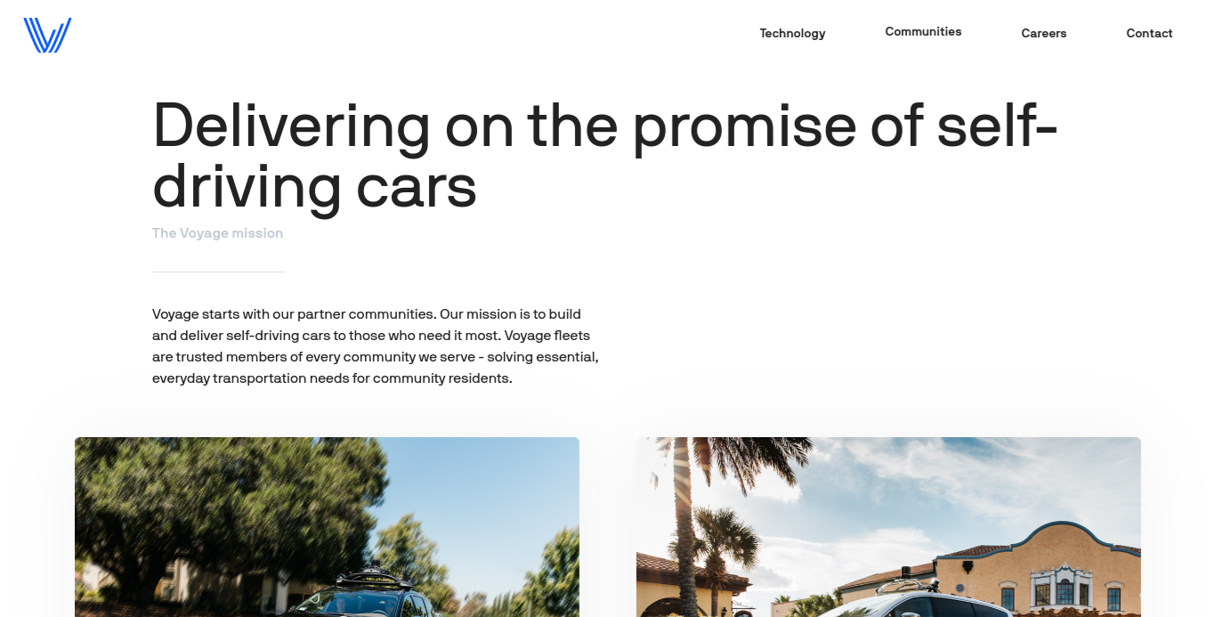 Voyage Auto Communities Page