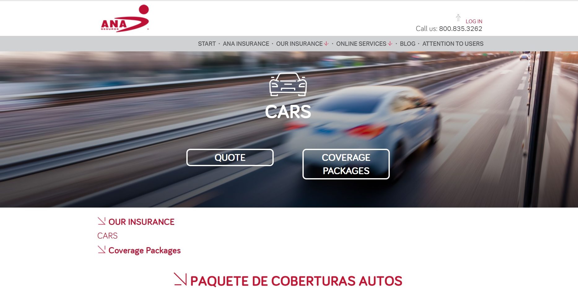 Ana Compania De Seguros Auto Insurance Online Quote Start Page