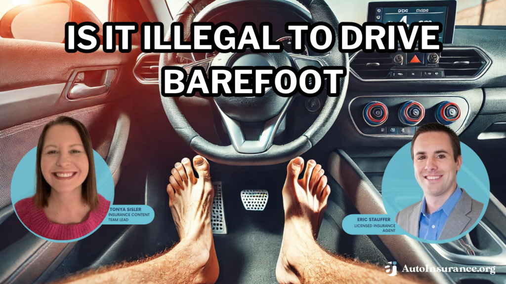 Is it illegal to drive barefoot?