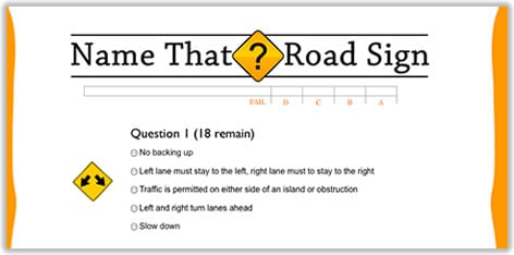 road signs quiz