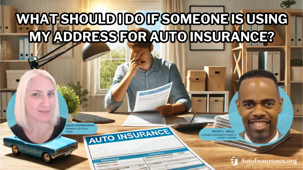 What should I do if someone is using my address for their auto