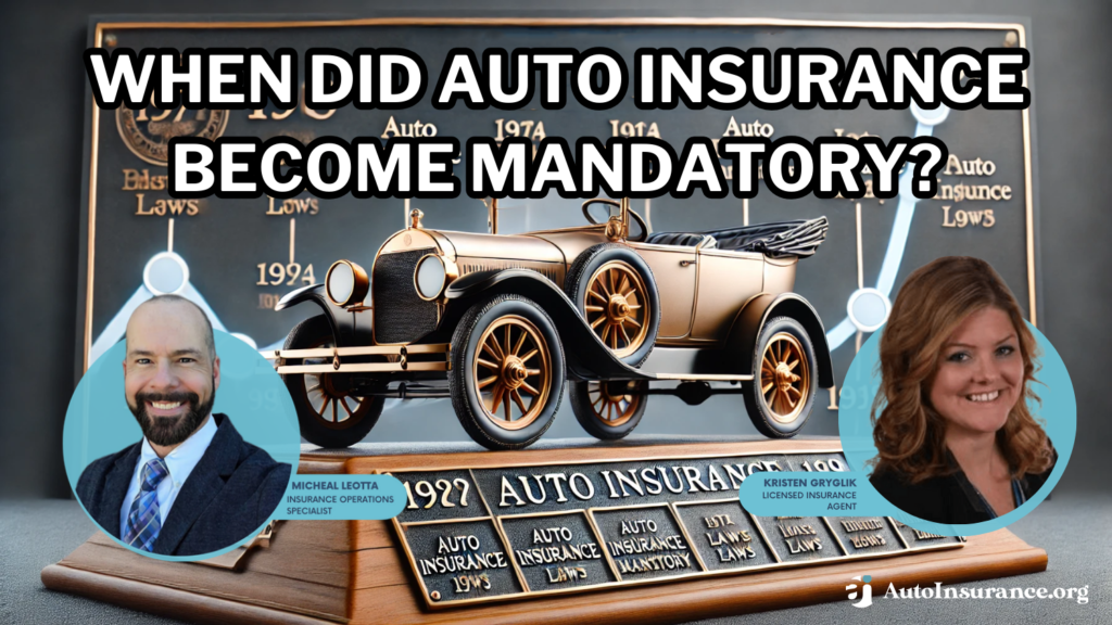 When did auto insurance mandatory?