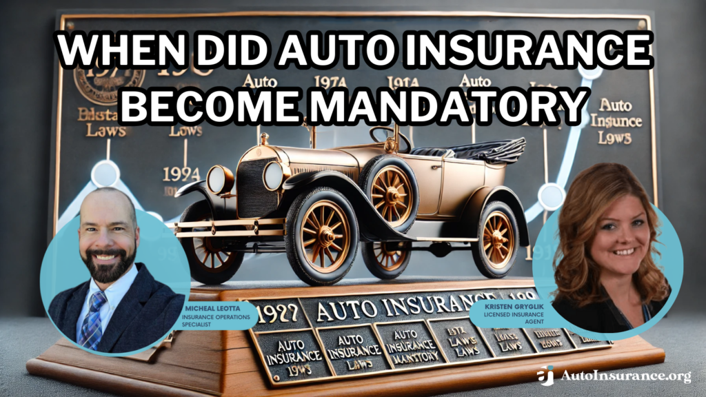 When did auto insurance mandatory?