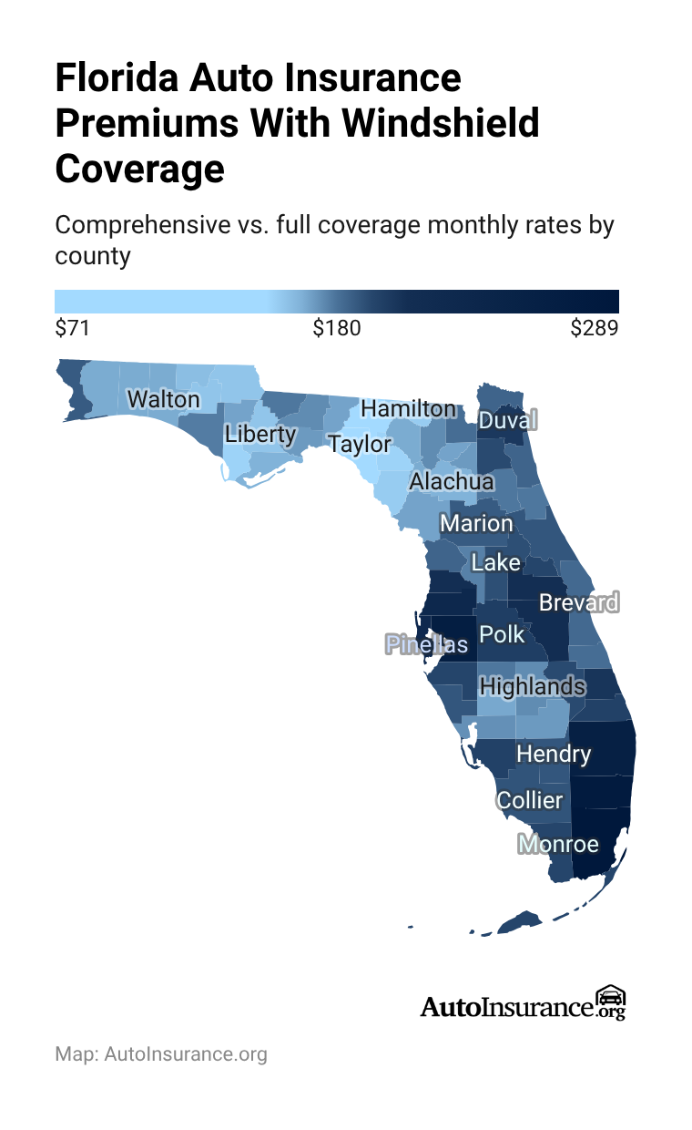 Florida Auto Insurance Premiums With Windshield Coverage Florida Auto Insurance Premiums With Windshield Coverage