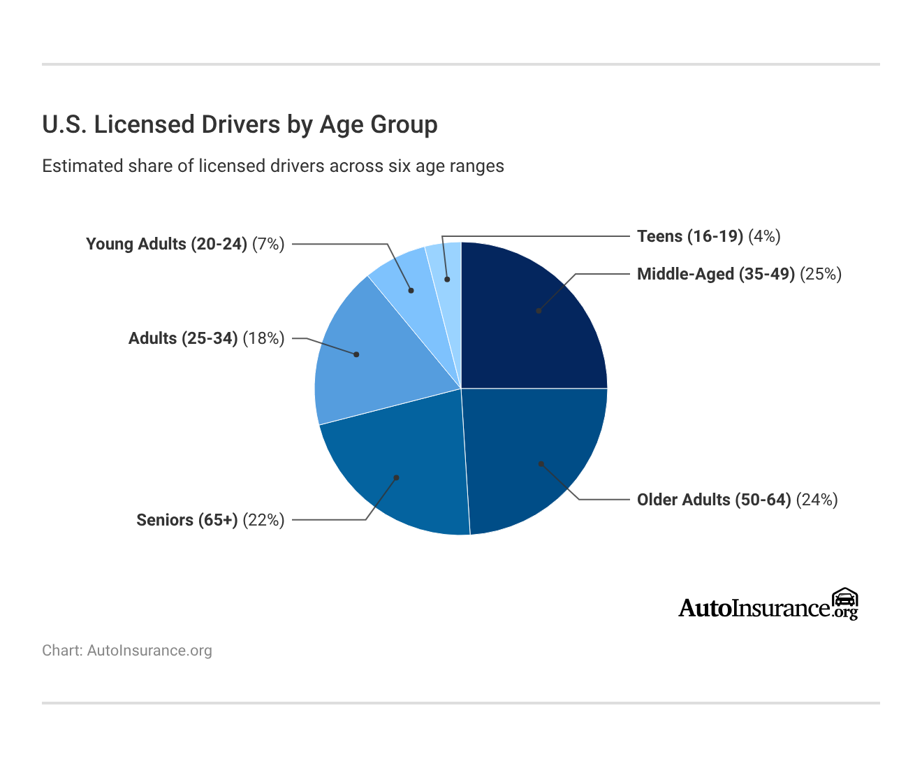 <h3>U.S. Licensed Drivers by Age Group</h3> <h3>U.S. Licensed Drivers by Age Group</h3>