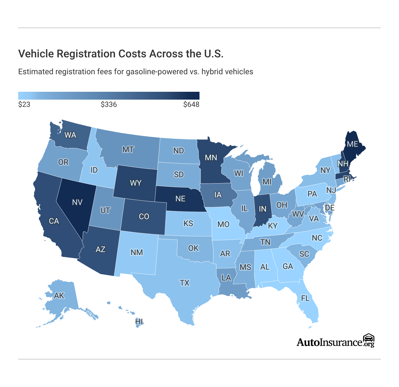 <h3>Vehicle Registration Costs Across the U.S.</h3> <h3>Vehicle Registration Costs Across the U.S.</h3>
