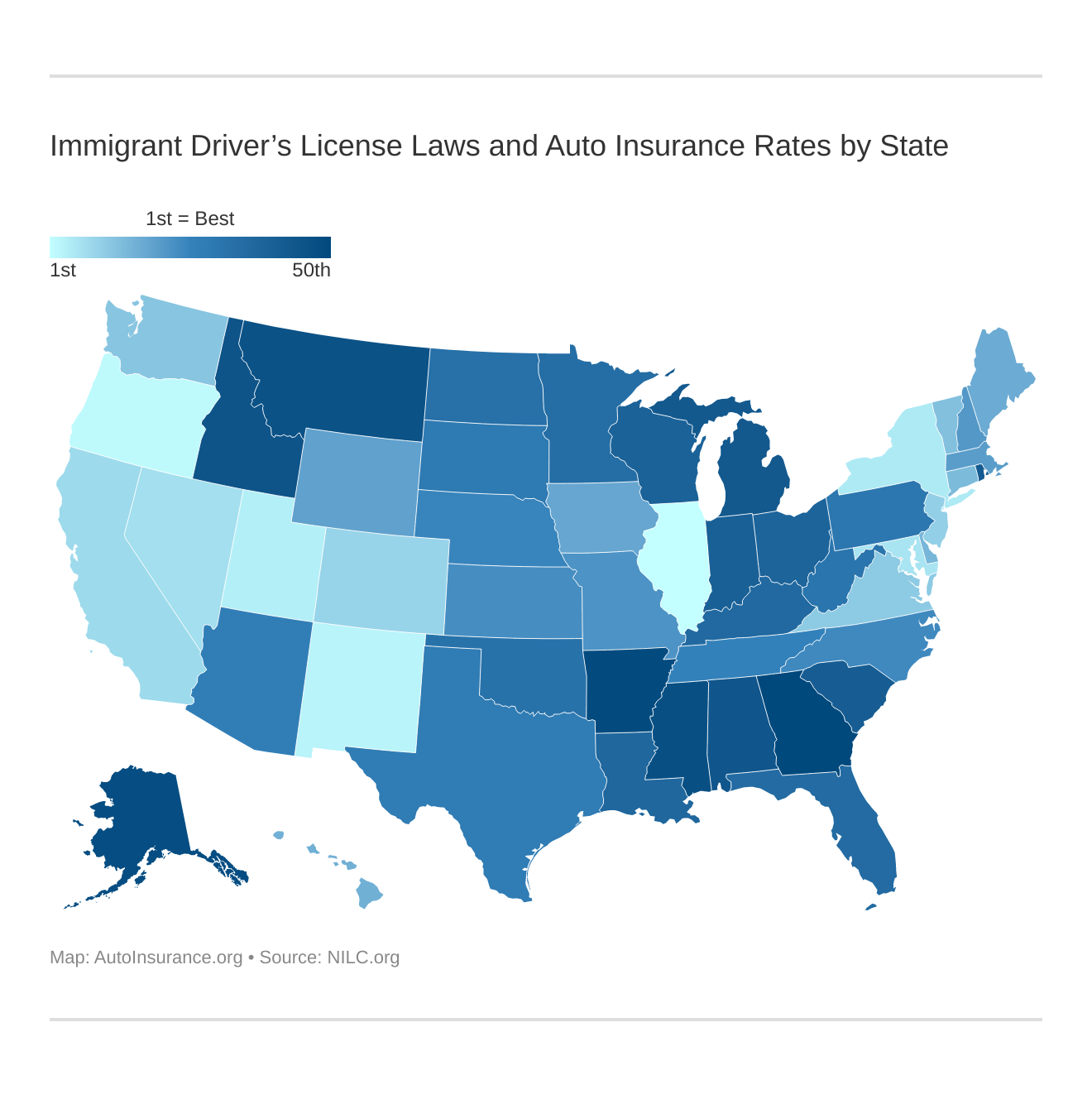 Immigrant Driver’s License Laws and Auto Insurance Rates by State